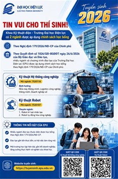 TIN VUI VỀ 02 NGÀNH ĐÀO TẠO CỦA KHOA KỸ THUẬT ĐIỆN ĐƯỢC HỌC BỔNG CHÍNH PHỦ THEO NGHỊ ĐỊNH 179